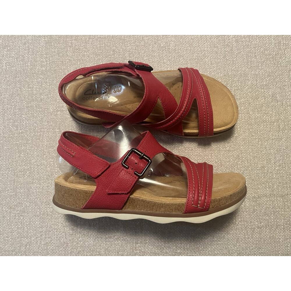 Clarks Brynn Step Sandals Women’s size 8.5 Wide Pink Slingback Comfort Shoes